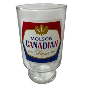 RARE VTG MOLSON CANADIAN Lager Beer Stemmed Glass